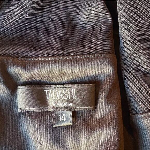 Tadashi Collection Vintage Maxi Silk Gown w Sequins, Beaded Lace, Pleats size 14 - Picture 3 of 16